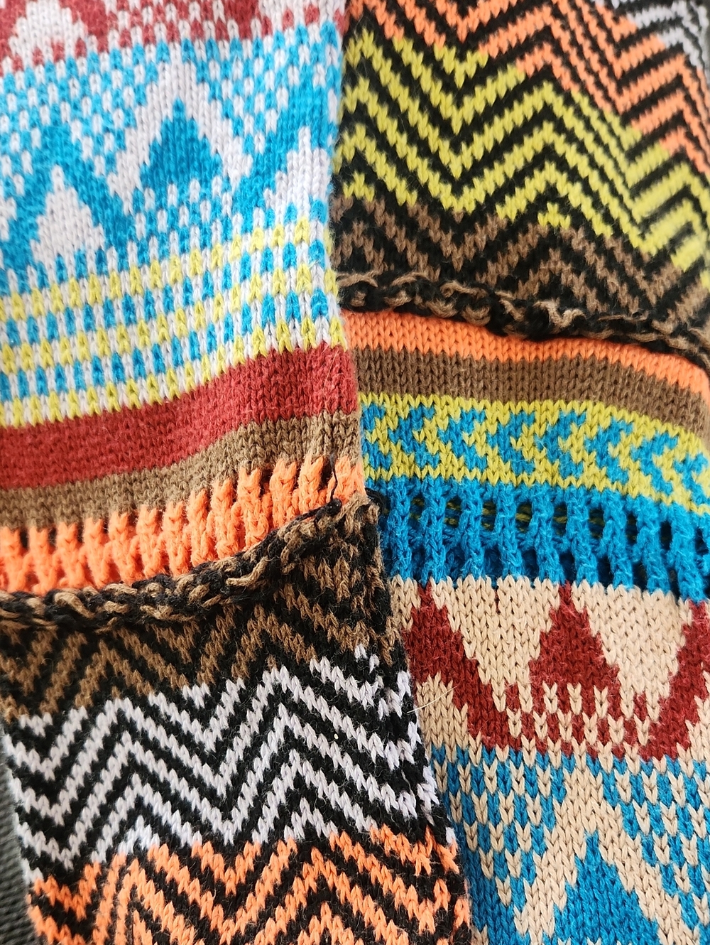 We The Free Charcoal Long-Sleeve Thermal Top with Multicolor Patterned Cuffs - Picture 10 of 10